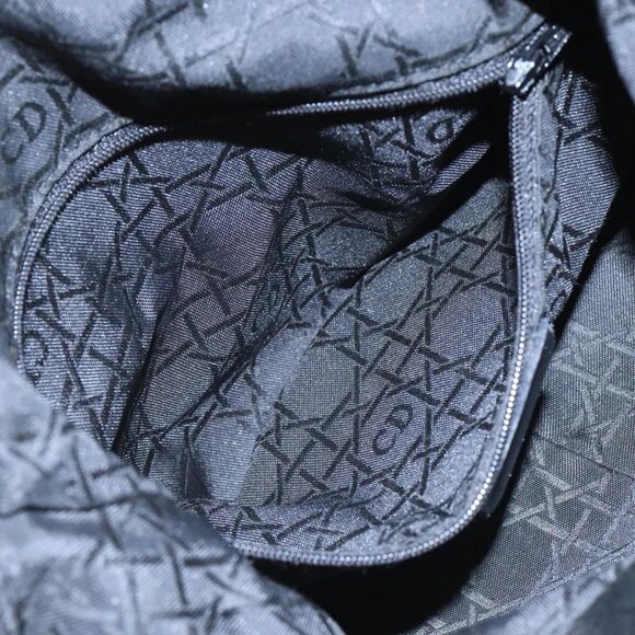 Christian Dior Maris Pearl Hand Bag Leather Black Silver Auth bs20633 - Picture 13 of 16